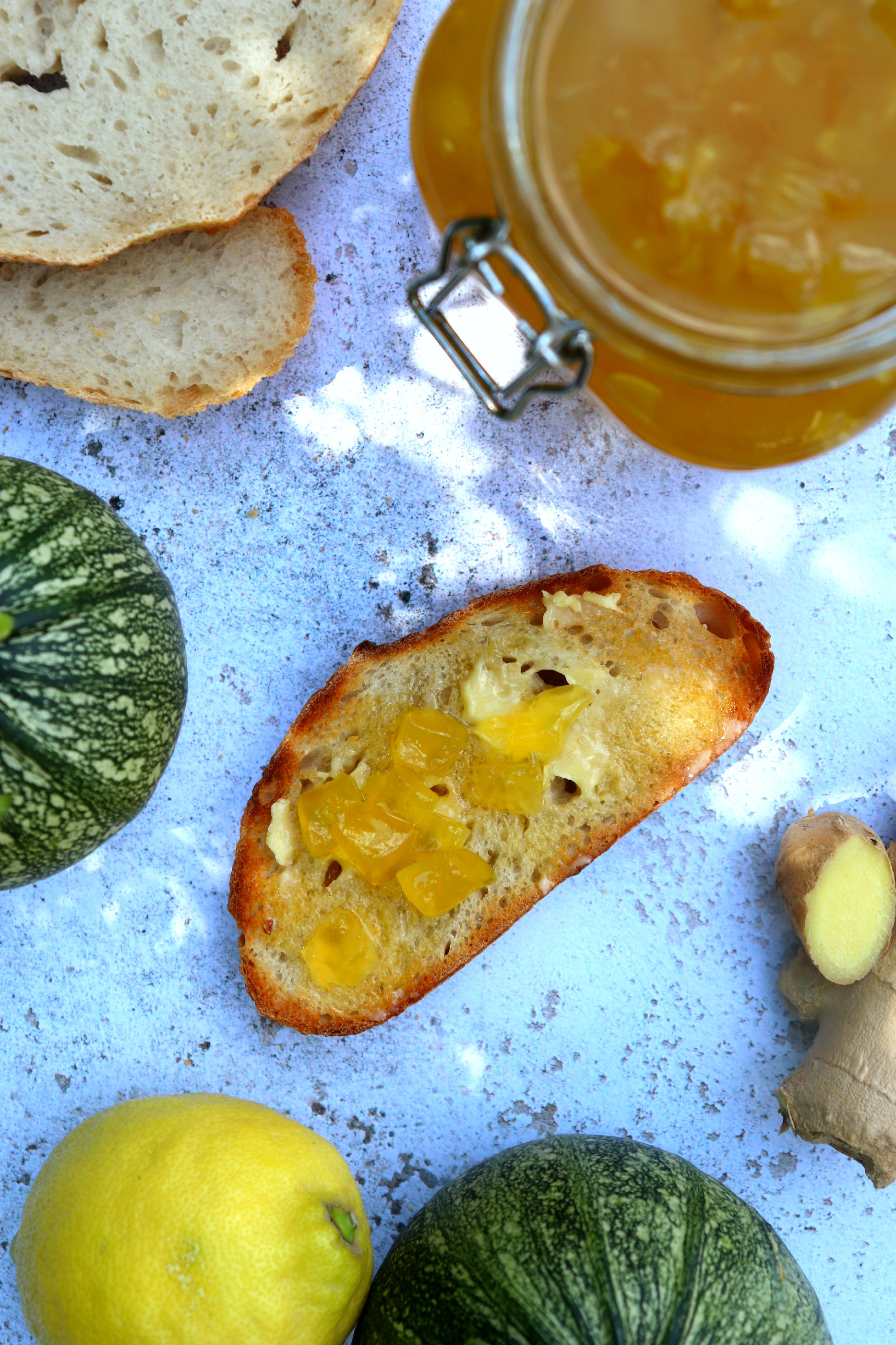 Courgette Jam on toast