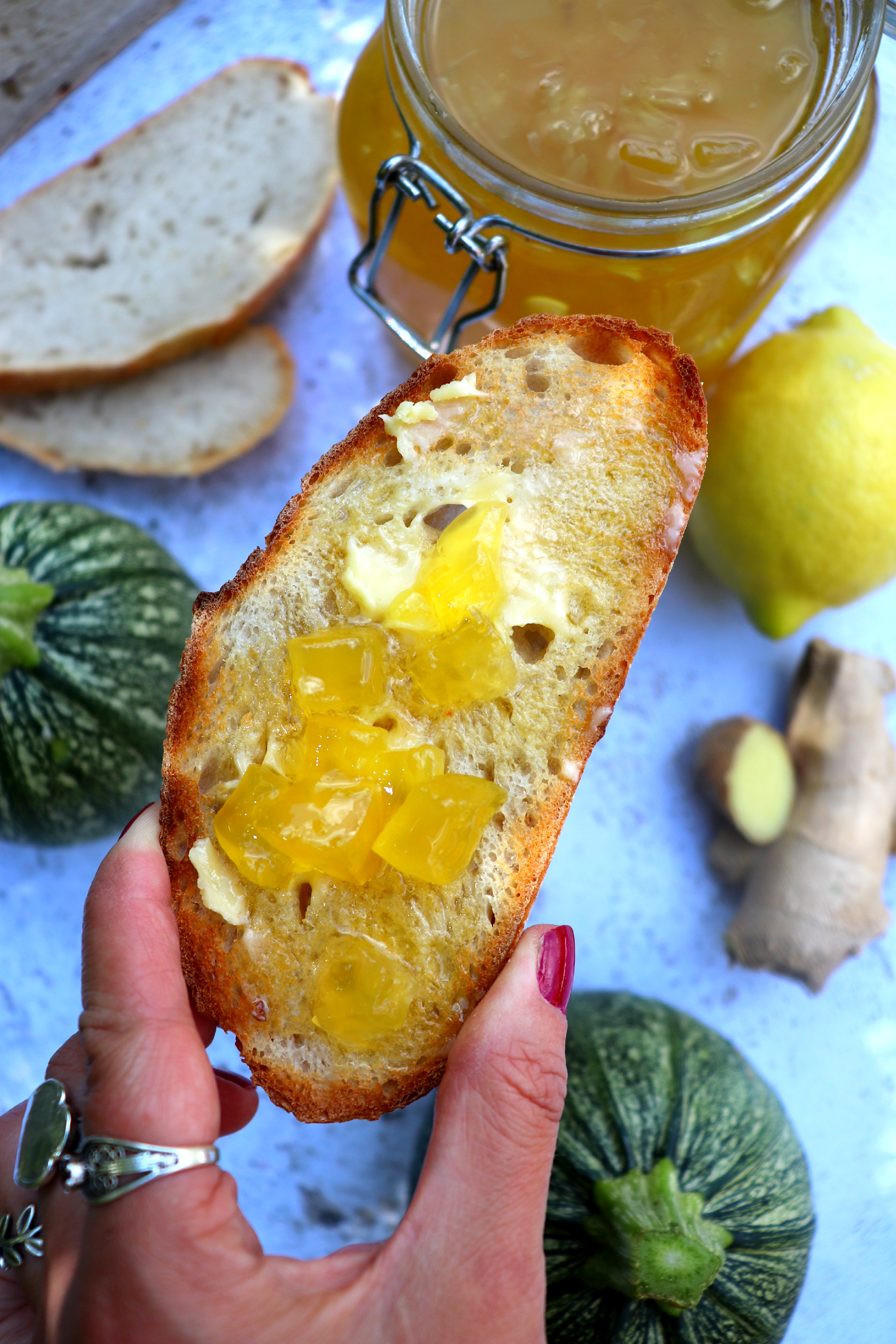 Courgette Jam on toast