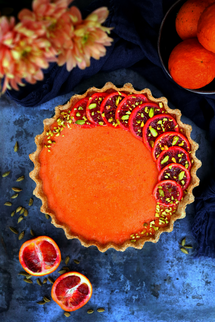 blood orange cardamom tart