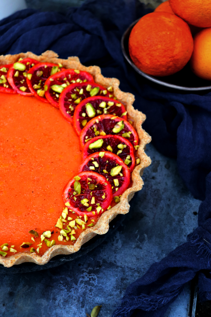 blood orange cardamom tart
