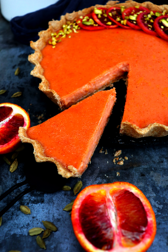 blood orange cardamom tart