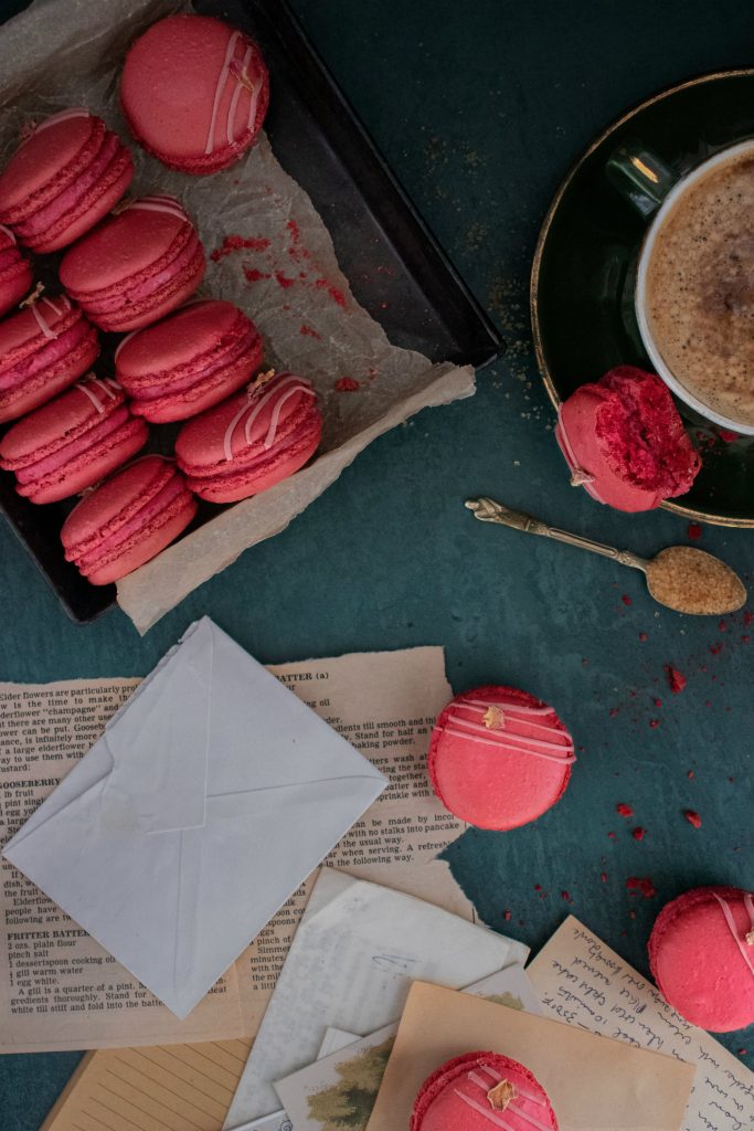 Raspberry Macarons