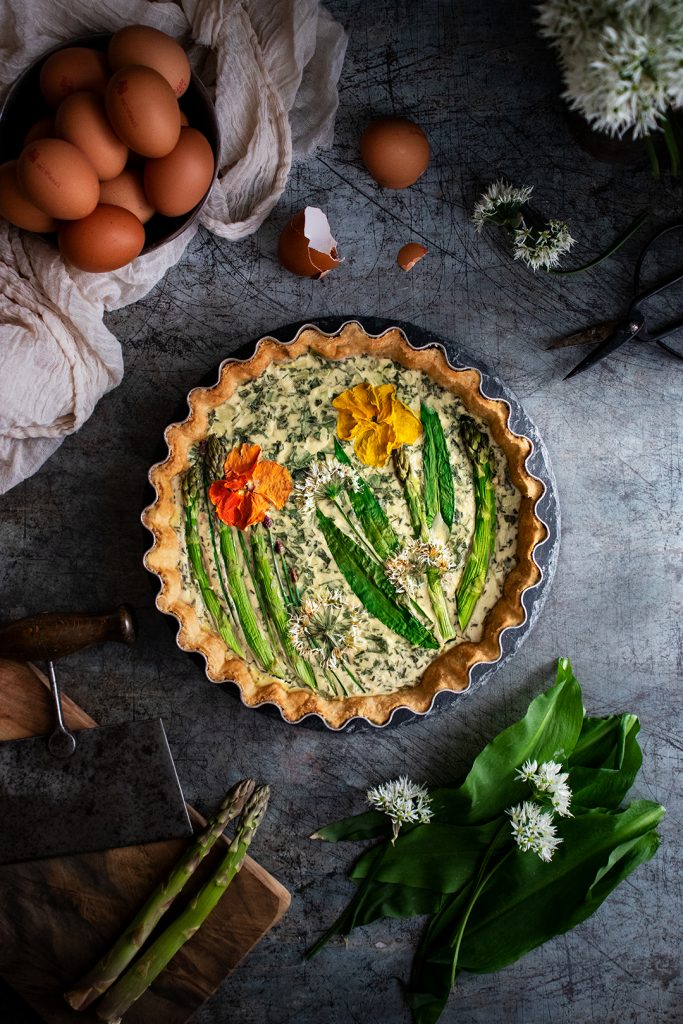 spring greens tart