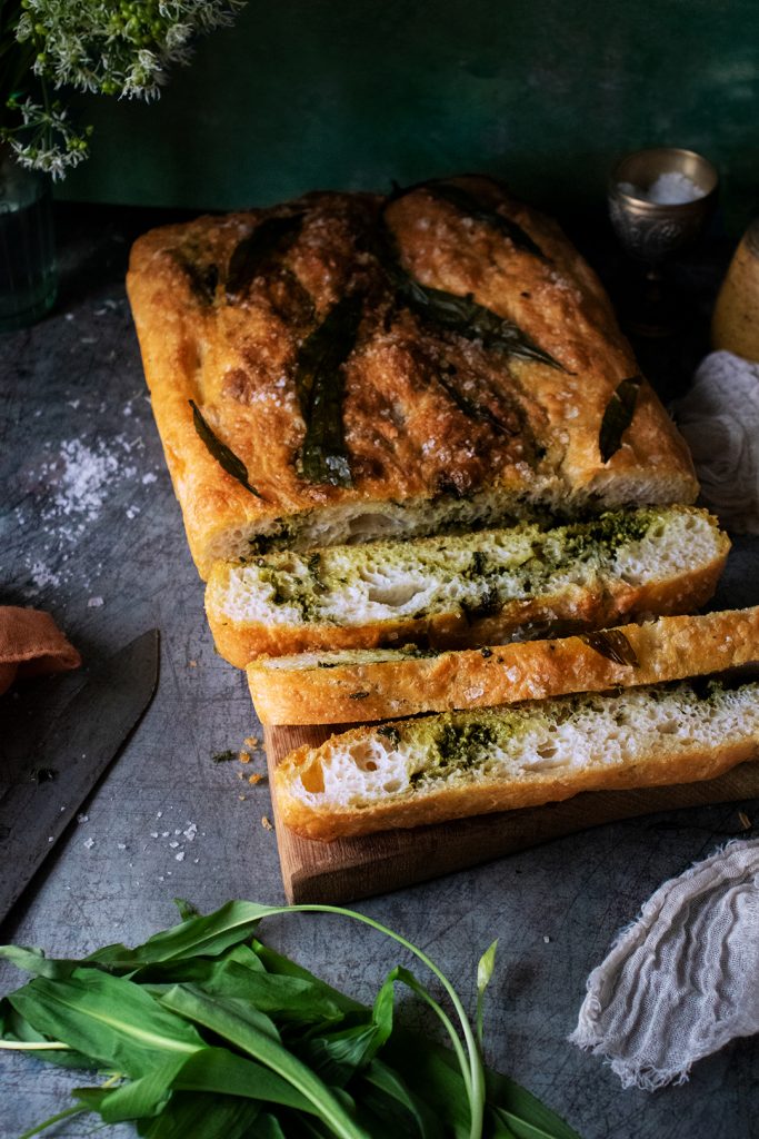 Wild Garlic Focaccia Recipe The Marmalade Teapot