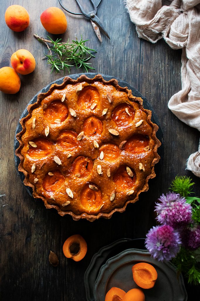 Roasted Apricot & Rosemary Tart